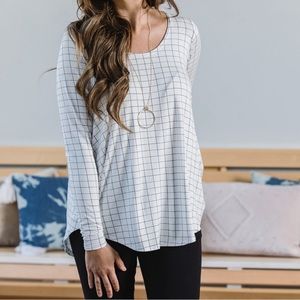 The New Blak Sophia long sleeved top in Power Grid Size XL